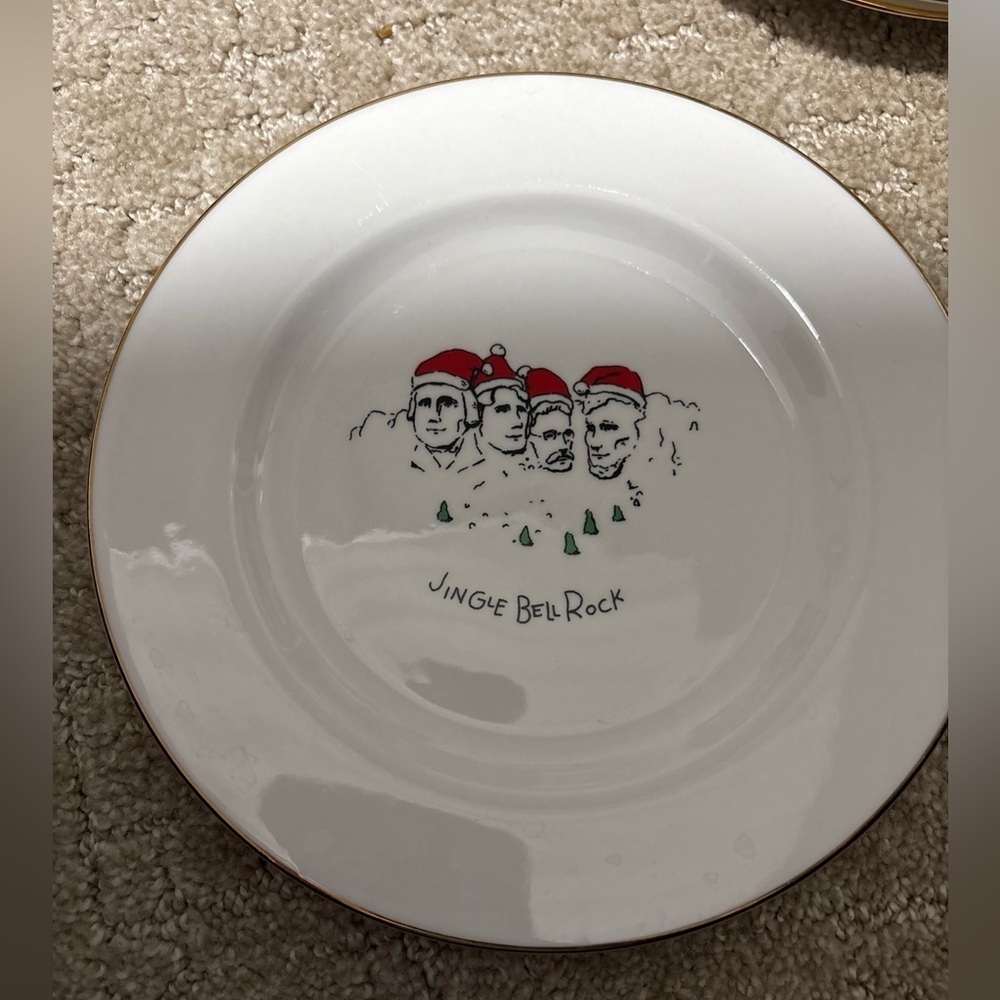 Merry Masterpieces Jingle Bell Rock 8” Salad Plate 1st Ed Porcelain
